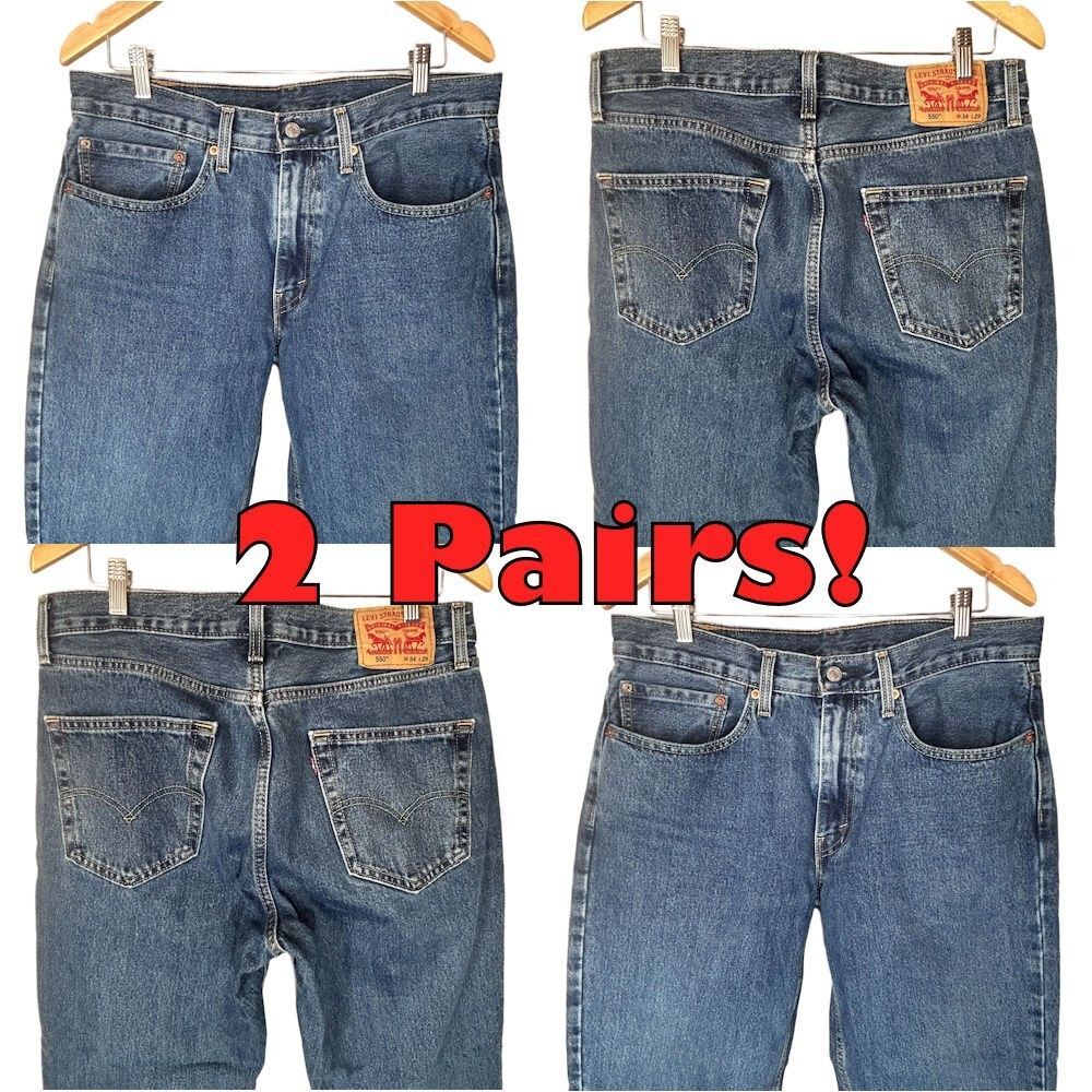 You Get BOTH! Nearly New Levis 550 Jeans W 30 L 29 Relaxed Fit 100% Cotton